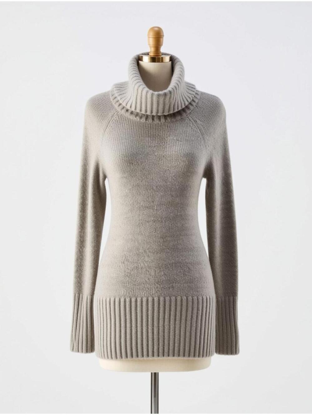 White House Black Market Gray Cowl Neck Sweater Medium